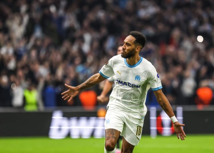 célébration d'Aubameyang OM-Ajax